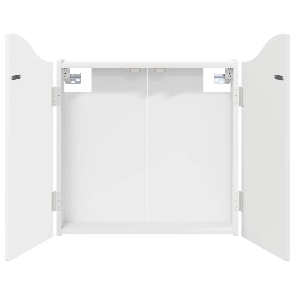 vidaXL Ντουλάπα Πινάκων Βελών Λευκό 56 x 12 x 63 εκ Επεξεργασμένο Ξύλο