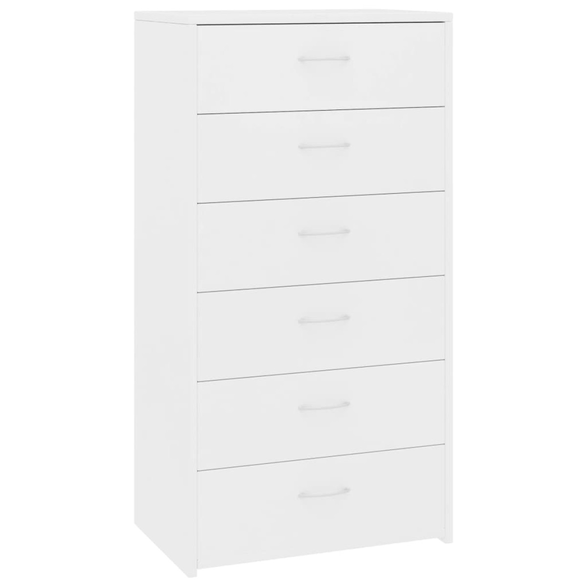 vidaXL Συρταριέρα με 6 Συρτάρια Λευκή 50 x 34 x 96 εκ. από Μοριοσανίδα
