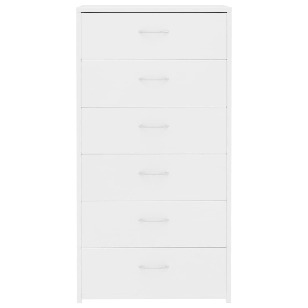 vidaXL Συρταριέρα με 6 Συρτάρια Λευκή 50 x 34 x 96 εκ. από Μοριοσανίδα