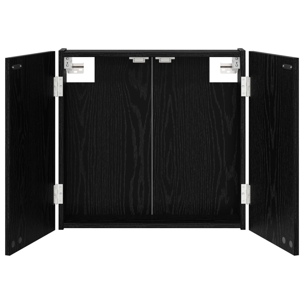 vidaXL Ντουλάπα Πινάκων Βελών Μαύρη Δρυς 56 x 12 x 53,5 εκ.