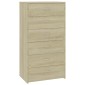 vidaXL Συρταριέρα με 6 Συρτάρια Sonoma Δρυς 50x34x96 εκ. Μοριοσανίδα