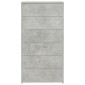vidaXL Συρταριέρα με 6 Συρτάρια Γκρι Σκυροδ. 50x34x96 εκ. Μοριοσανίδα