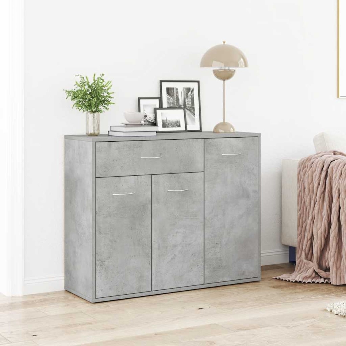 vidaXL Μπουφές Γκρι του Σκυροδέματος 88 x 30 x 70 εκ. από Μοριοσανίδα