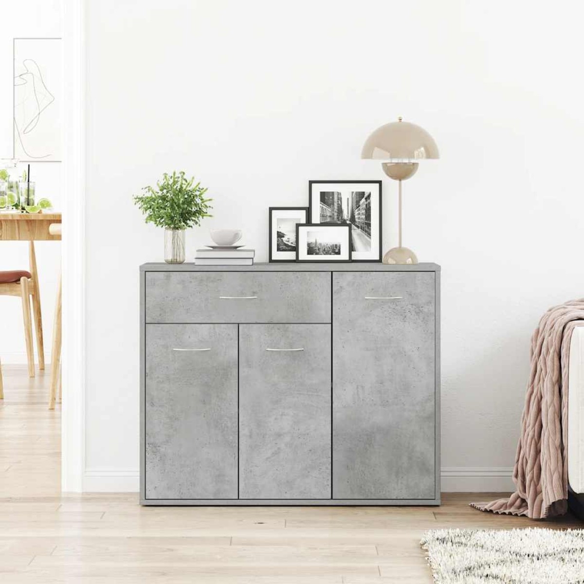 vidaXL Μπουφές Γκρι του Σκυροδέματος 88 x 30 x 70 εκ. από Μοριοσανίδα