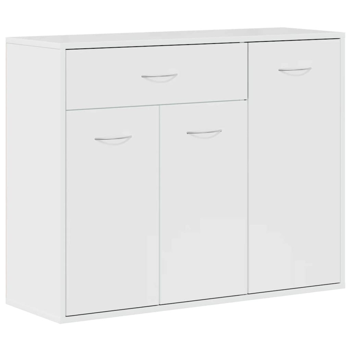 vidaXL Μπουφές Γυαλιστερό Λευκό 88 x 30 x 70 εκ. από Μοριοσανίδα