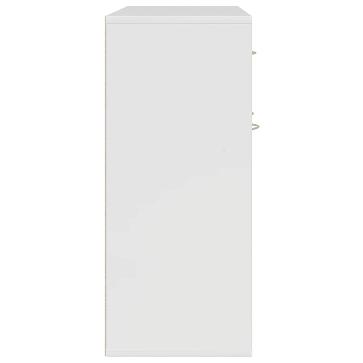 vidaXL Μπουφές Γυαλιστερό Λευκό 88 x 30 x 70 εκ. από Μοριοσανίδα