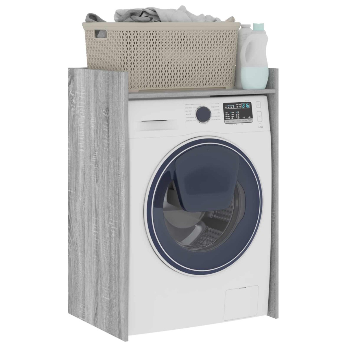 vidaXL Ντουλάπα Πλυντηρίου Γκρίζο Σονομα 67,5 x 48 x 97 εκ