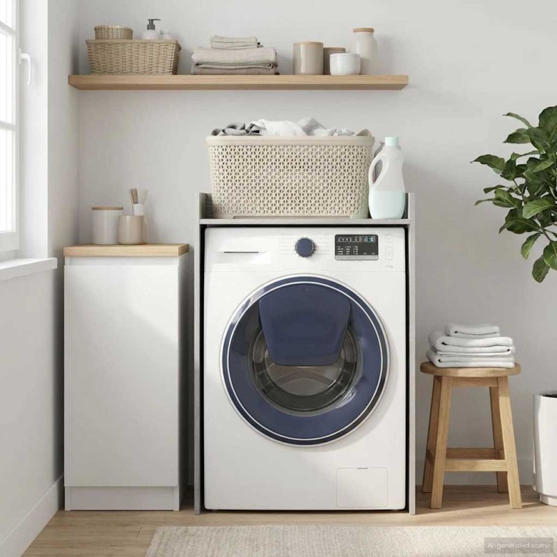 vidaXL Ντουλάπα Πλυντηρίου Γκρίζο Σονομα 67,5 x 48 x 97 εκ