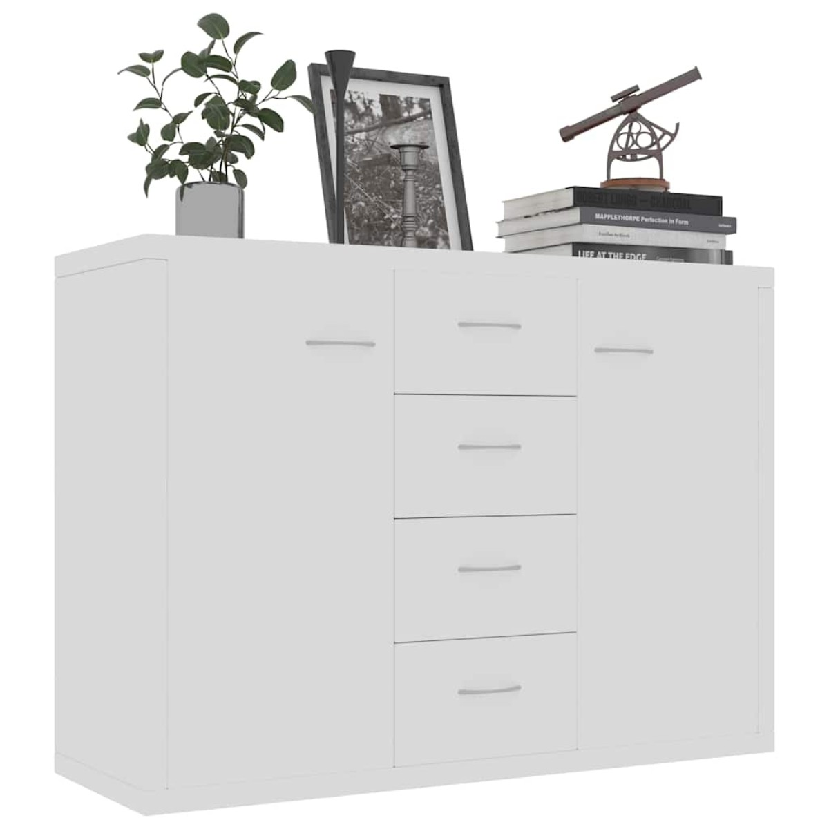 vidaXL Μπουφές Λευκός 88 x 30 x 65 εκ. από Μοριοσανίδα