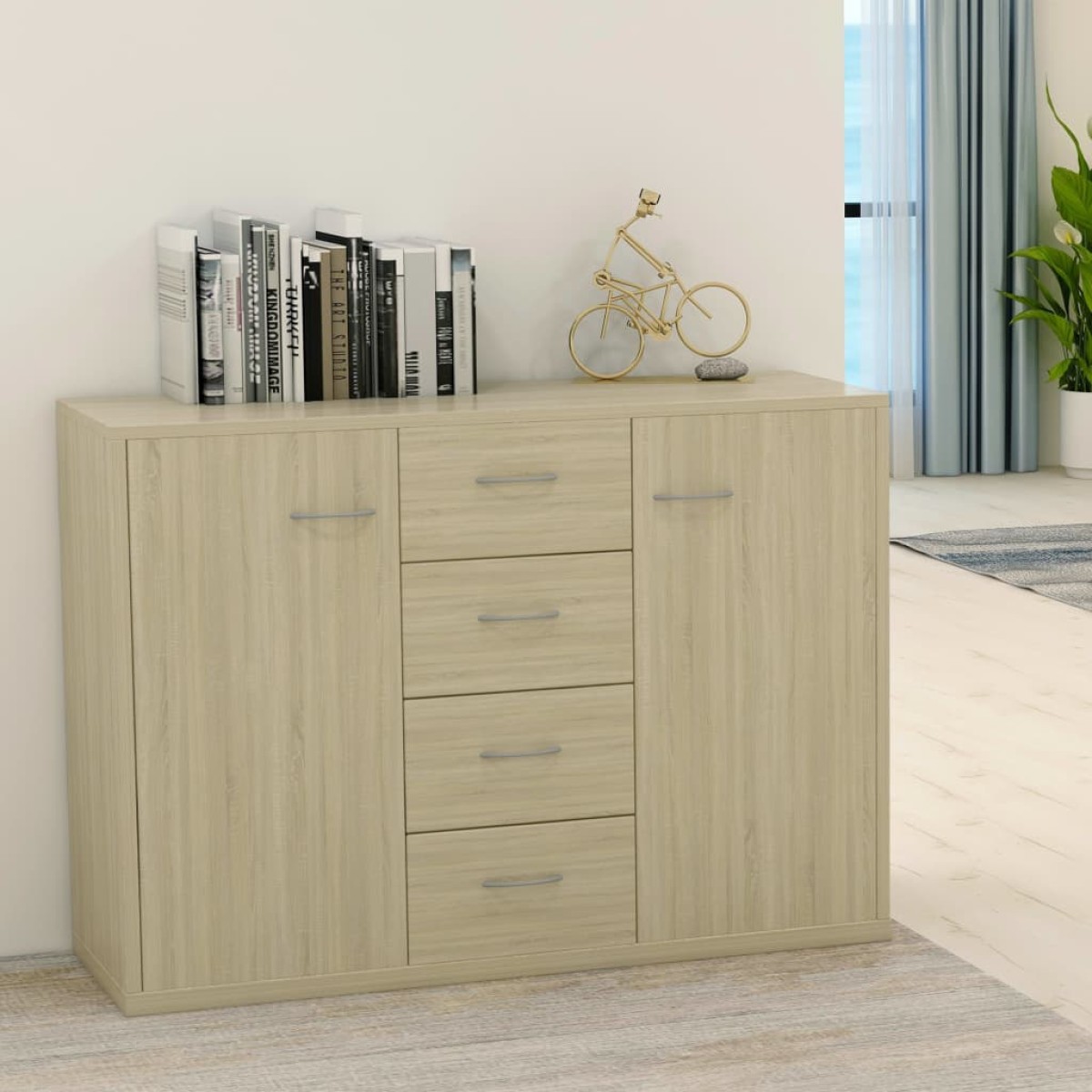 vidaXL Μπουφές Sonoma Δρυς 88 x 30 x 65 εκ. από Μοριοσανίδα