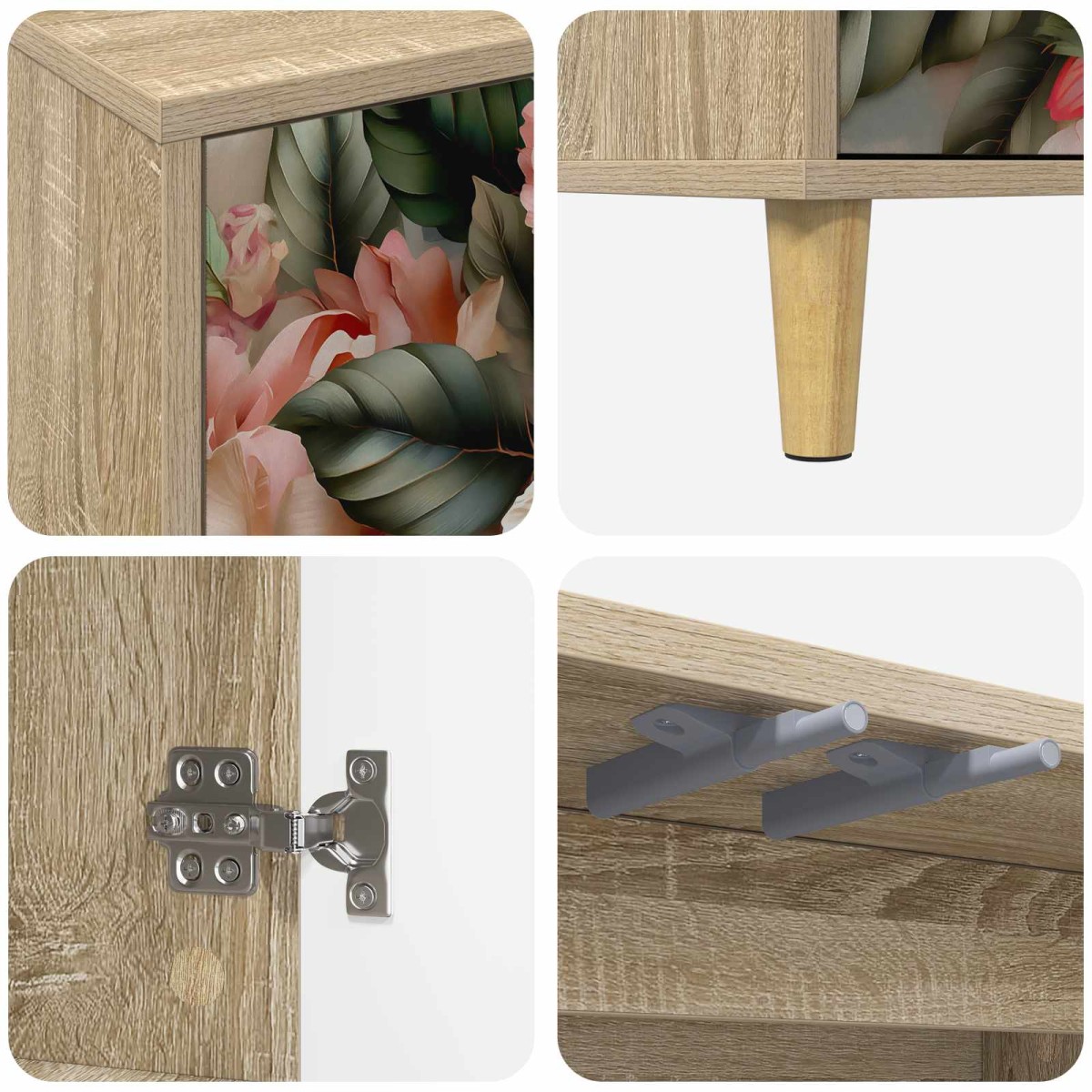 vidaXL Πλαϊνό γραφείο BORNE Sonoma 69 x 33 x 75 εκ. Επεξεργασμένο Ξύλο