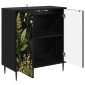 vidaXL Πλαϊνό γραφείο RHENEN Μαύρη Δρυς 69 x 33 x 76 εκ.