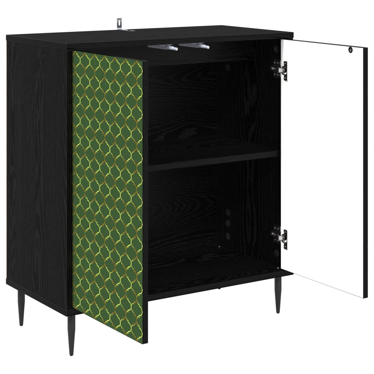 vidaXL Πλαϊνό γραφείο GELEEN Μαύρη Δρυς 69 x 33 x 76 εκ.