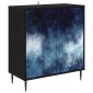 vidaXL Πλαϊνό γραφείο RAALTE Μαύρη Δρυς 69 x 33 x 76 εκ.