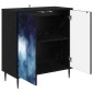 vidaXL Πλαϊνό γραφείο RAALTE Μαύρη Δρυς 69 x 33 x 76 εκ.