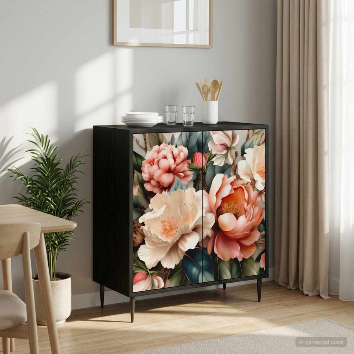 vidaXL Πλαϊνό γραφείο BORNE Μαύρη Δρυς 69 x 33 x 76 εκ.