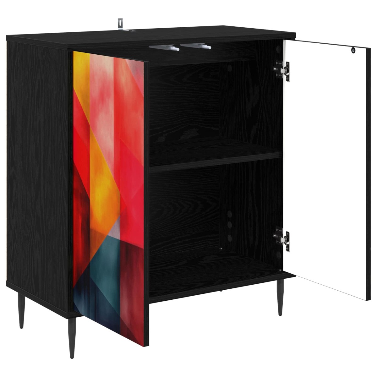 vidaXL Πλαϊνό γραφείο HEESCH Μαύρη Δρυς 69 x 33 x 76 εκ.