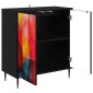 vidaXL Πλαϊνό γραφείο HEESCH Μαύρη Δρυς 69 x 33 x 76 εκ.
