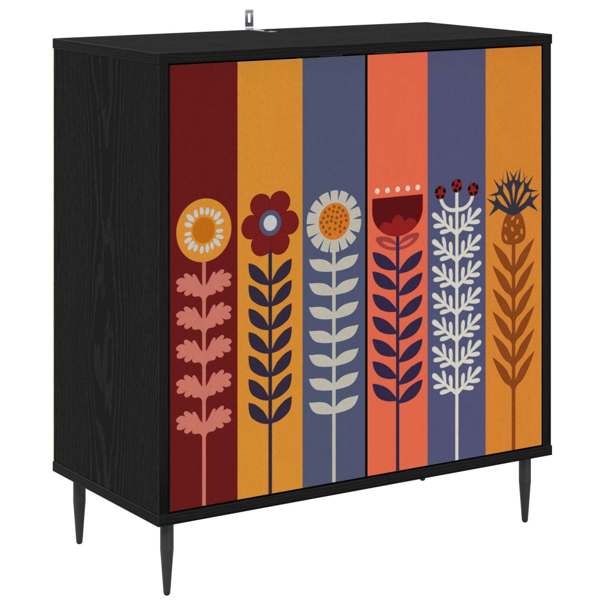 vidaXL Πλαϊνό γραφείο ESSEN Μαύρη Δρυς 69 x 33 x 76 εκ.