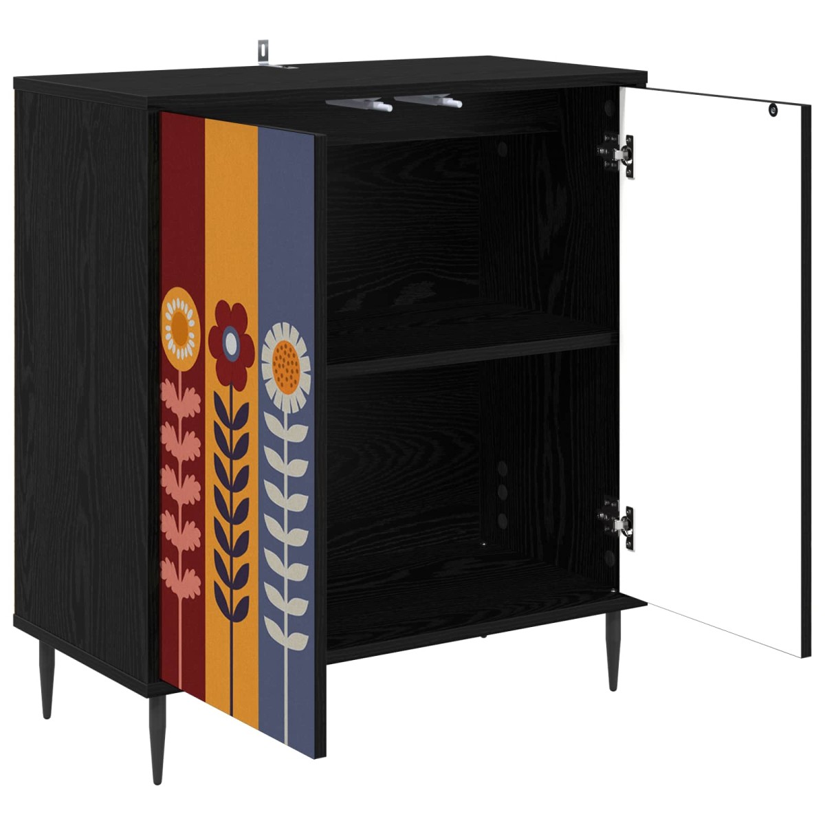 vidaXL Πλαϊνό γραφείο ESSEN Μαύρη Δρυς 69 x 33 x 76 εκ.