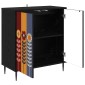 vidaXL Πλαϊνό γραφείο ESSEN Μαύρη Δρυς 69 x 33 x 76 εκ.