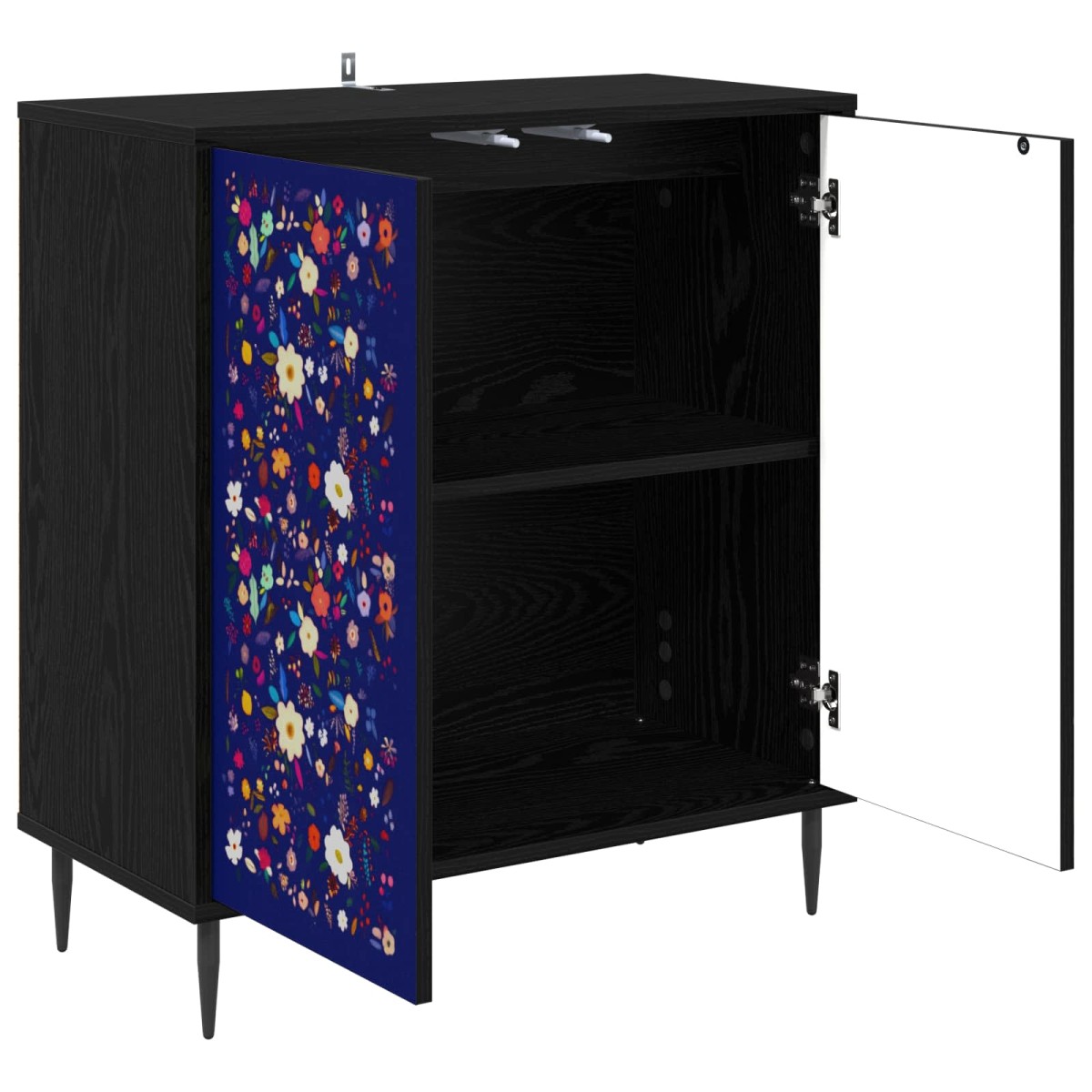 vidaXL Πλαϊνό γραφείο MAINZ Μαύρη Δρυς 69 x 33 x 76 εκ.