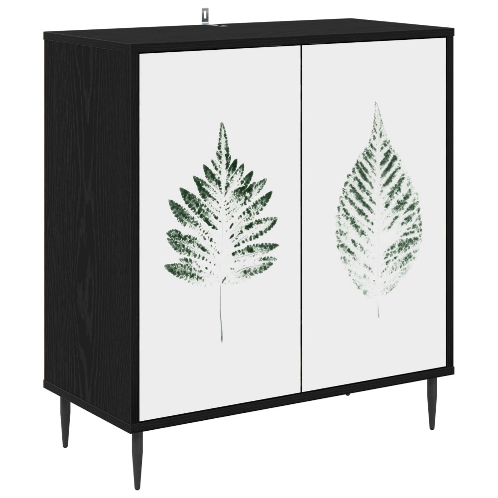 vidaXL Πλαϊνό γραφείο HANAU Μαύρη Δρυς 69 x 33 x 76 εκ.