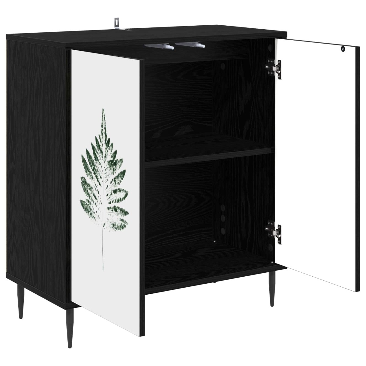 vidaXL Πλαϊνό γραφείο HANAU Μαύρη Δρυς 69 x 33 x 76 εκ.