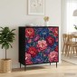 vidaXL Πλαϊνό γραφείο AACHEN Μαύρη Δρυς 69 x 33 x 76 εκ.