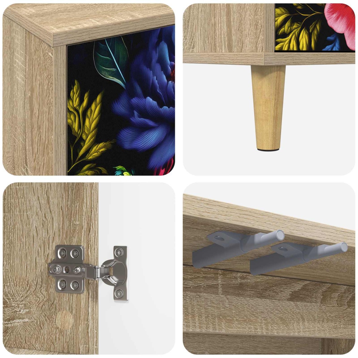 vidaXL Πλαϊνό γραφείο KIEL Sonoma 102 x 33 x 75 εκ. Επεξεργασμένο Ξύλο