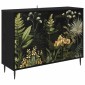 vidaXL Πλαϊνό γραφείο RHENEN Μαύρη Δρυς 102 x 33 x 76 εκ.