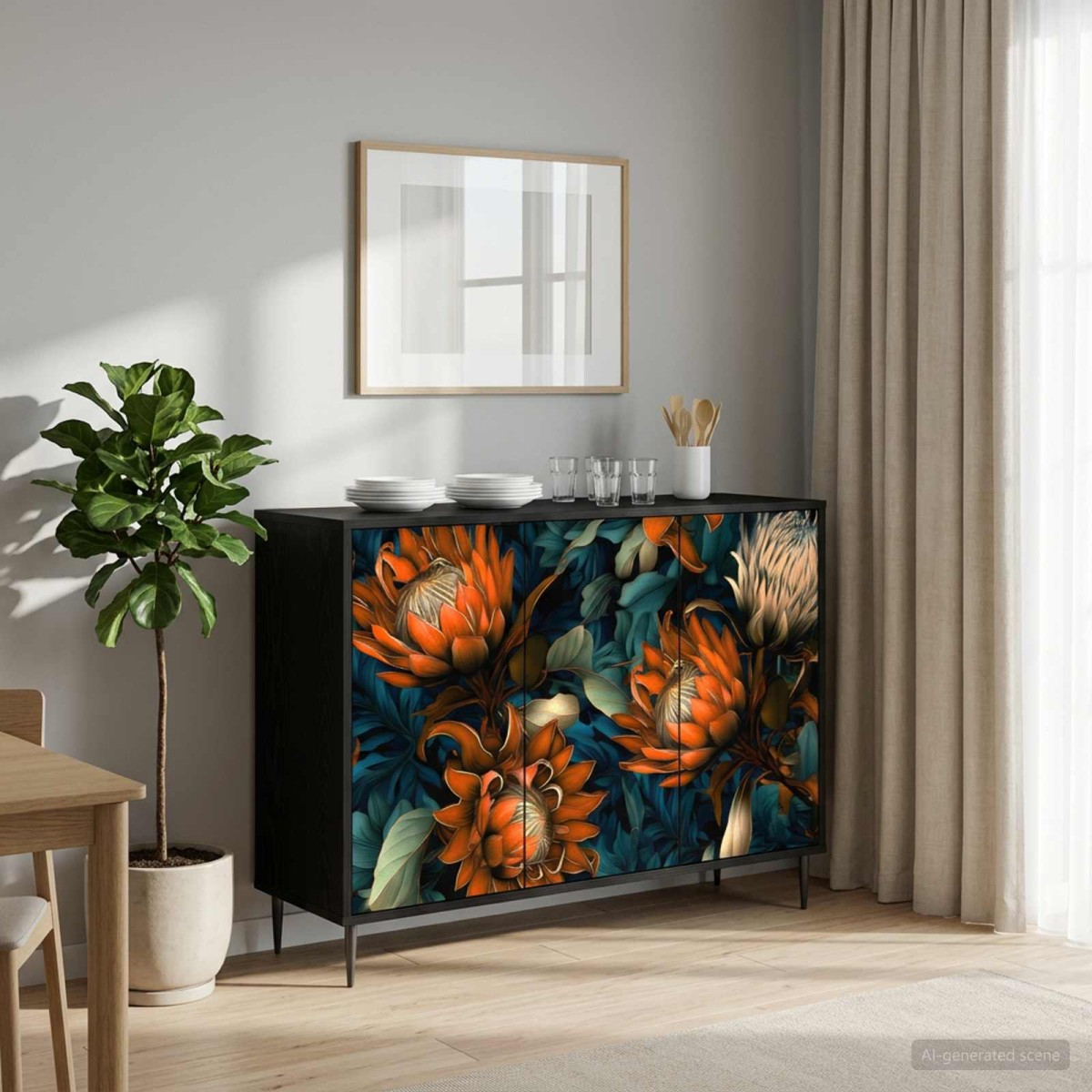 vidaXL Πλαϊνό γραφείο LOCHEM Μαύρη Δρυς 102 x 33 x 76 εκ.