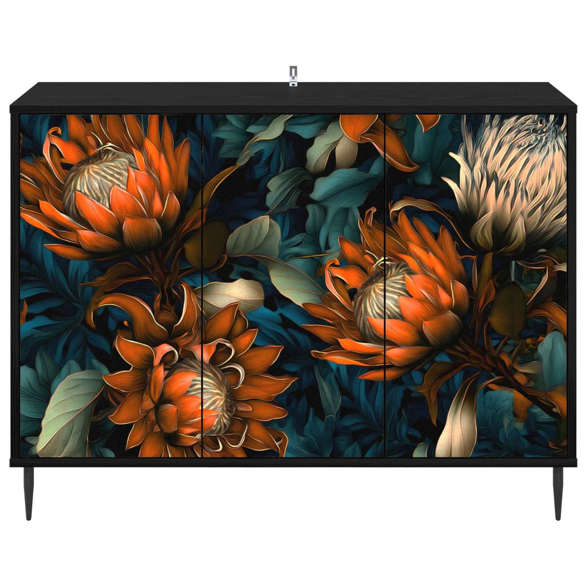 vidaXL Πλαϊνό γραφείο LOCHEM Μαύρη Δρυς 102 x 33 x 76 εκ.