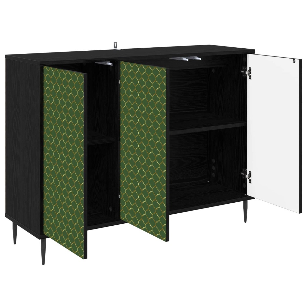 vidaXL Πλαϊνό γραφείο GELEEN Μαύρη Δρυς 102 x 33 x 76 εκ.