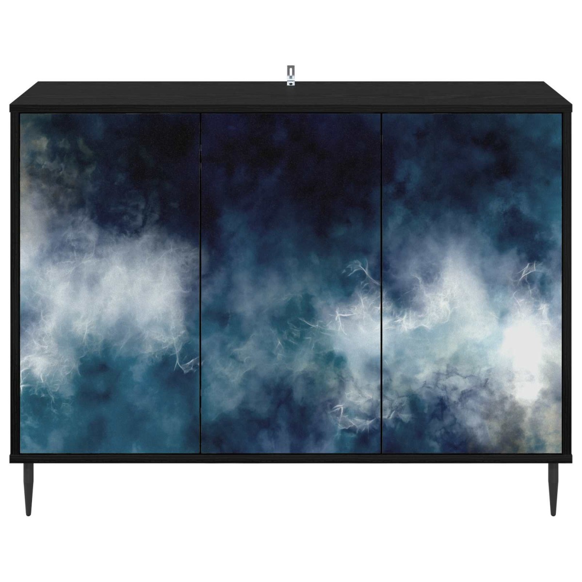 vidaXL Πλαϊνό γραφείο RAALTE Μαύρη Δρυς 102 x 33 x 76 εκ.
