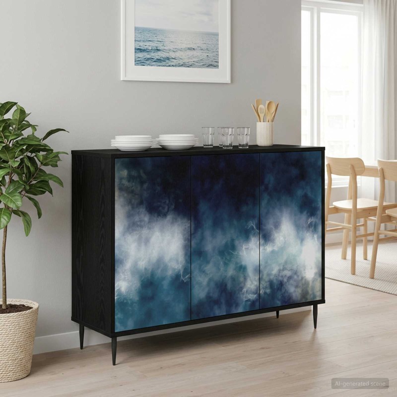 vidaXL Πλαϊνό γραφείο RAALTE Μαύρη Δρυς 102 x 33 x 76 εκ.