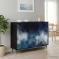 vidaXL Πλαϊνό γραφείο RAALTE Μαύρη Δρυς 102 x 33 x 76 εκ.
