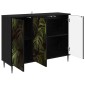 vidaXL Πλαϊνό γραφείο ELBURG Μαύρη Δρυς 102 x 33 x 76 εκ.