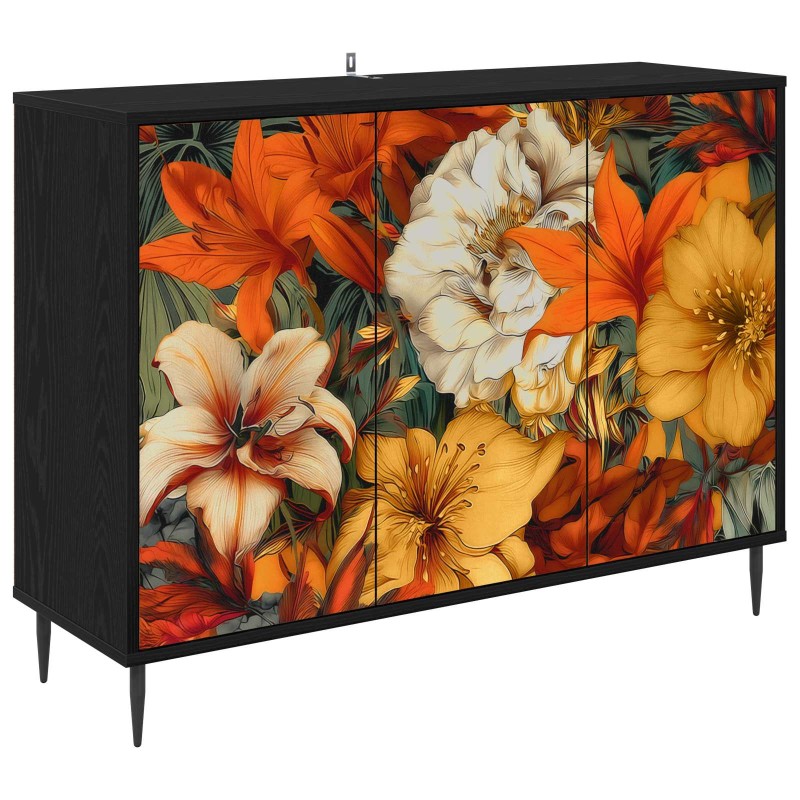 vidaXL Πλαϊνό γραφείο GENNEP Μαύρη Δρυς 102 x 33 x 76 εκ.
