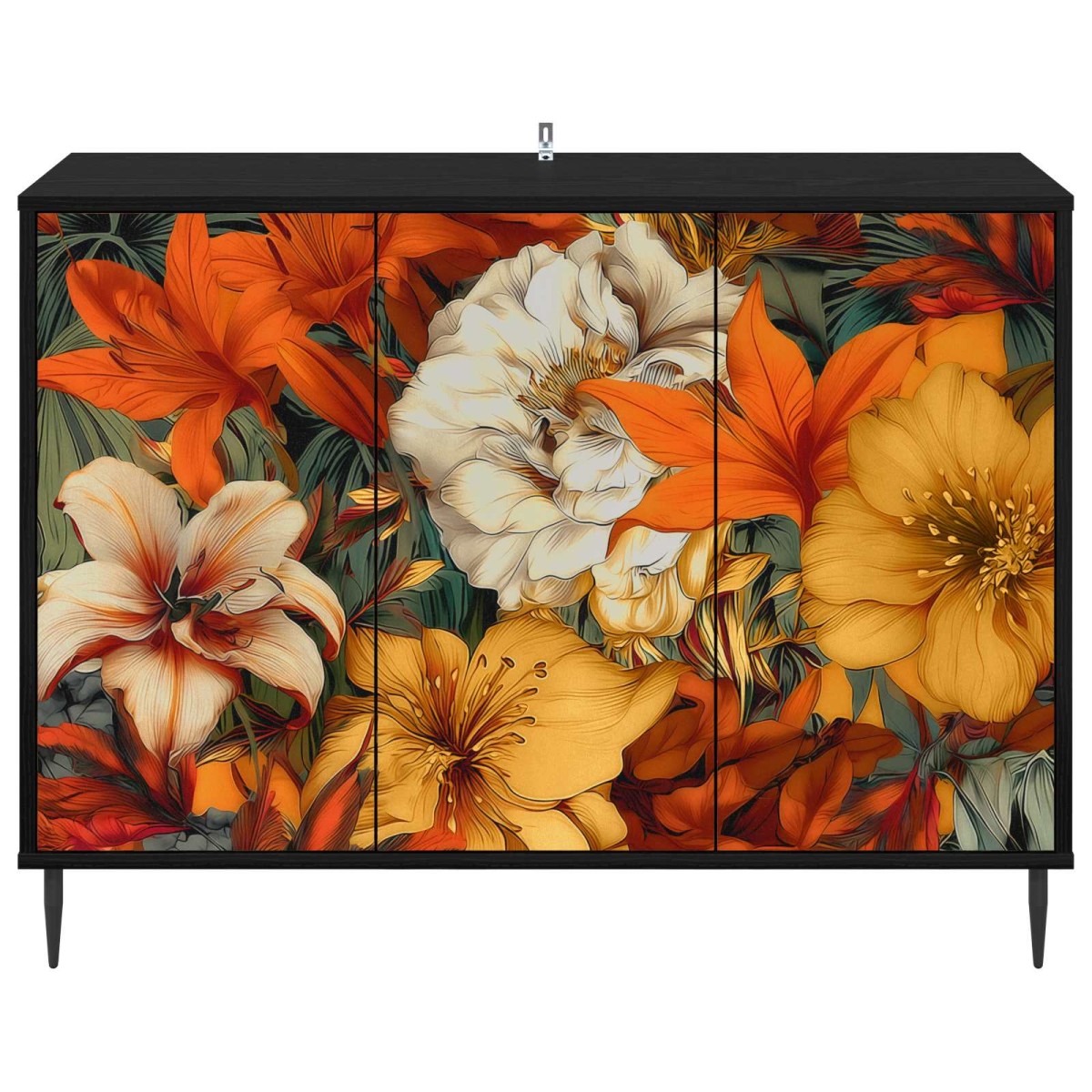 vidaXL Πλαϊνό γραφείο GENNEP Μαύρη Δρυς 102 x 33 x 76 εκ.