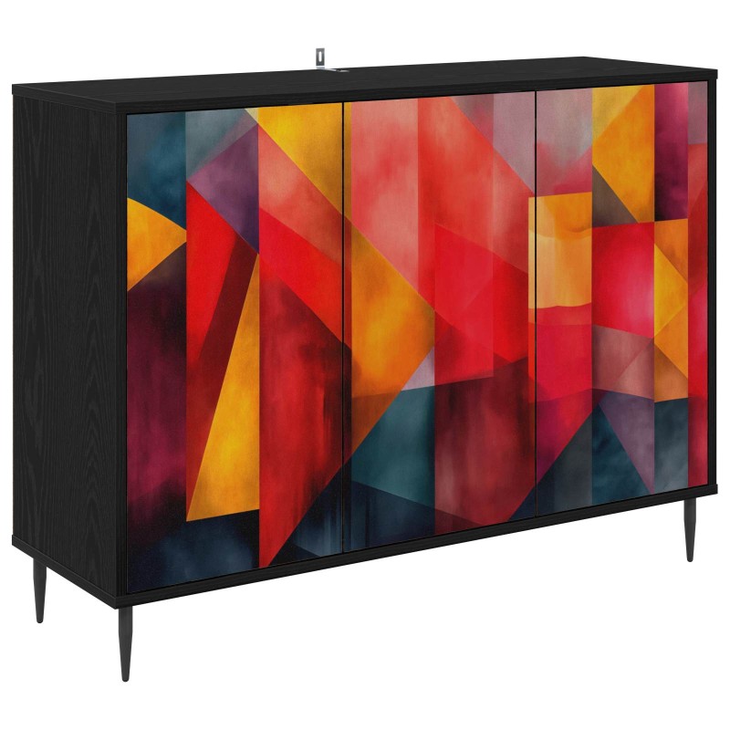 vidaXL Πλαϊνό γραφείο HEESCH Μαύρη Δρυς 102 x 33 x 76 εκ.