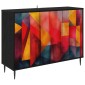 vidaXL Πλαϊνό γραφείο HEESCH Μαύρη Δρυς 102 x 33 x 76 εκ.