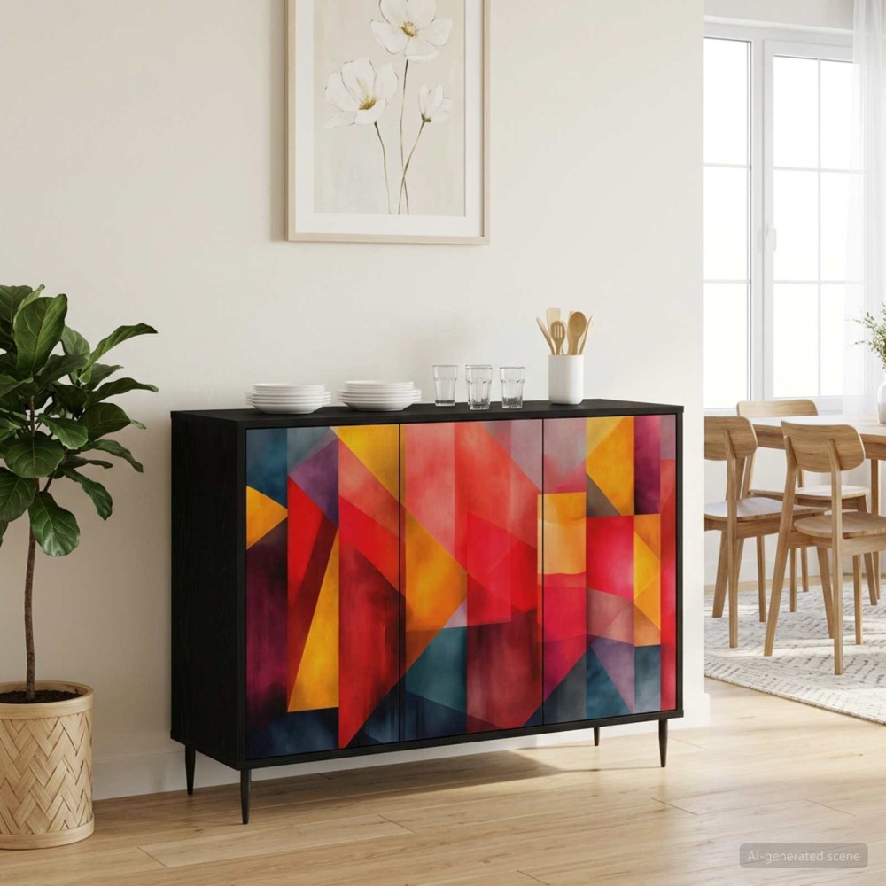 vidaXL Πλαϊνό γραφείο HEESCH Μαύρη Δρυς 102 x 33 x 76 εκ.