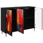 vidaXL Πλαϊνό γραφείο HEESCH Μαύρη Δρυς 102 x 33 x 76 εκ.