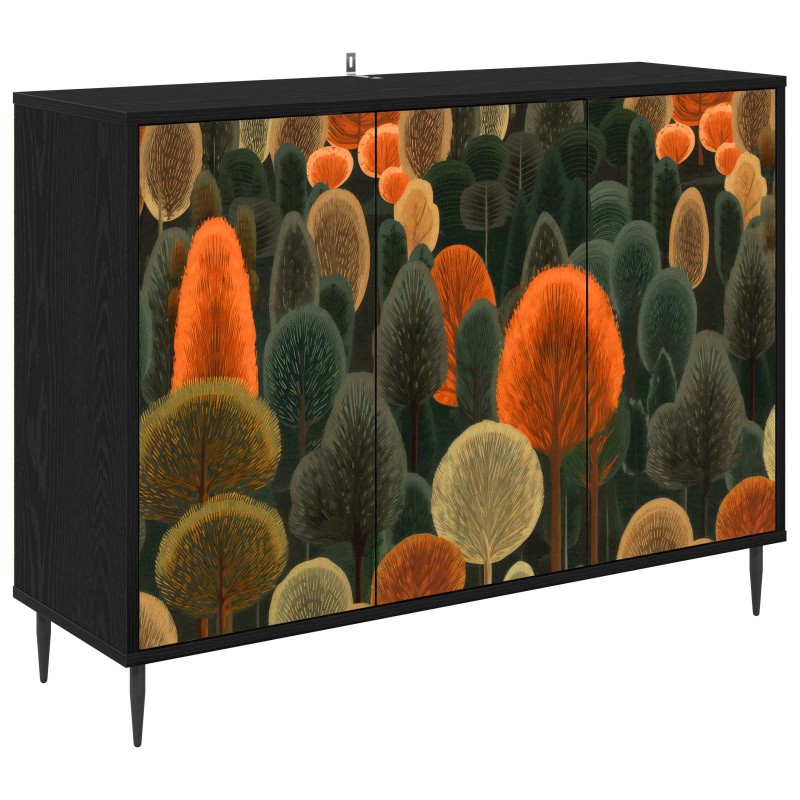 vidaXL Πλαϊνό γραφείο ZAANDAM Μαύρη Δρυς 102 x 33 x 76 εκ.