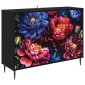vidaXL Πλαϊνό γραφείο KIEL Μαύρη Δρυς 102 x 33 x 76 εκ.