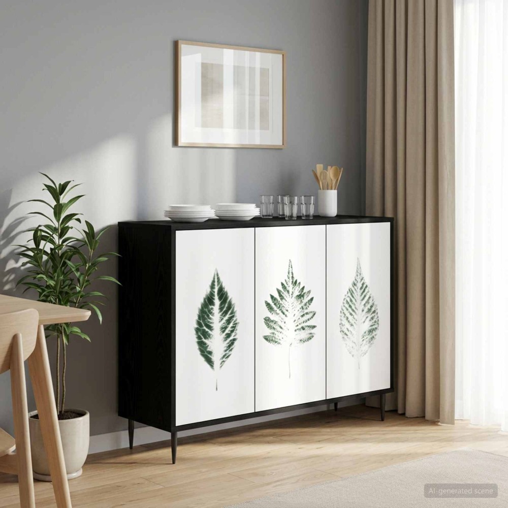 vidaXL Πλαϊνό γραφείο HANAU Μαύρη Δρυς 102 x 33 x 76 εκ.