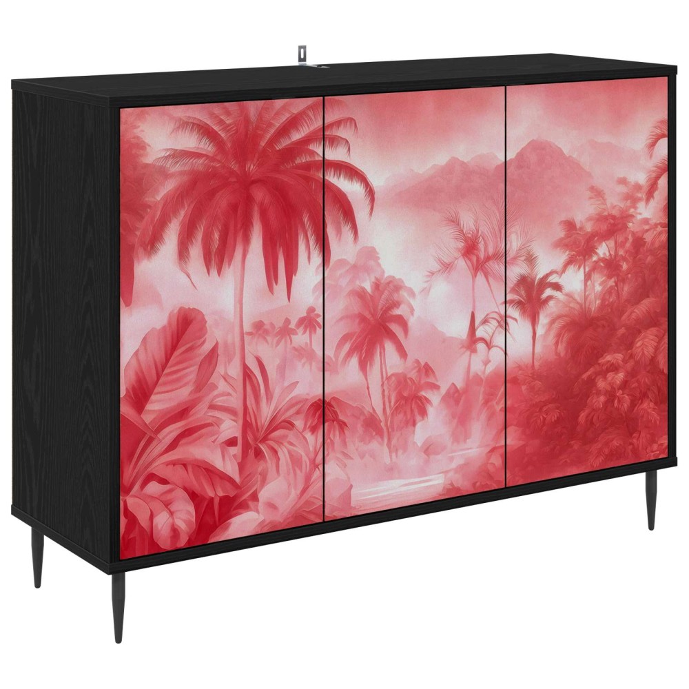 vidaXL Πλαϊνό γραφείο AACHEN Μαύρη Δρυς 102 x 33 x 76 εκ.