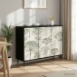 vidaXL Πλαϊνό γραφείο GOTHA Μαύρη Δρυς 102 x 33 x 76 εκ.