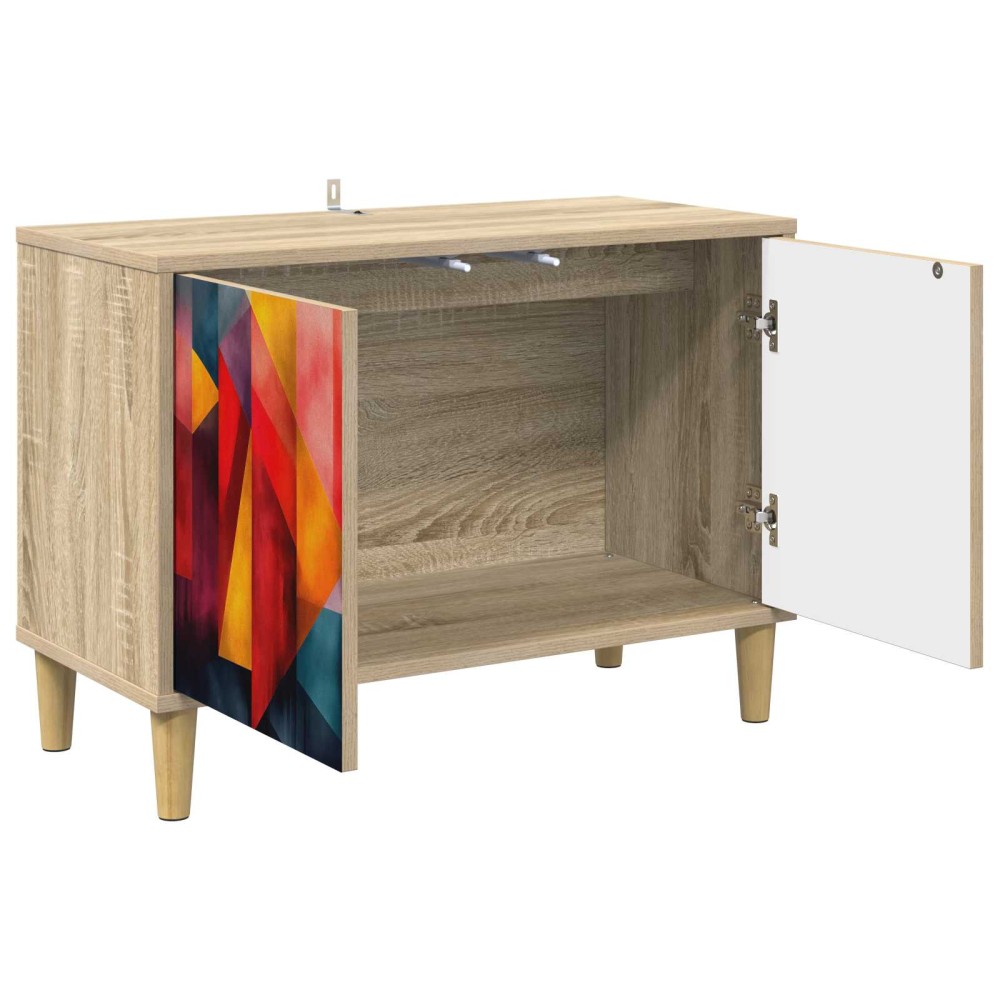 vidaXL Ντουλάπι TV HEESCH 69 x 33 x 50 εκ. Sonoma Επεξεργασμένο Ξύλο